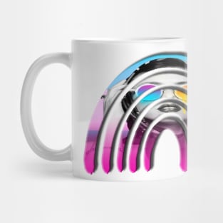 classic rainbow sunflowers Mug